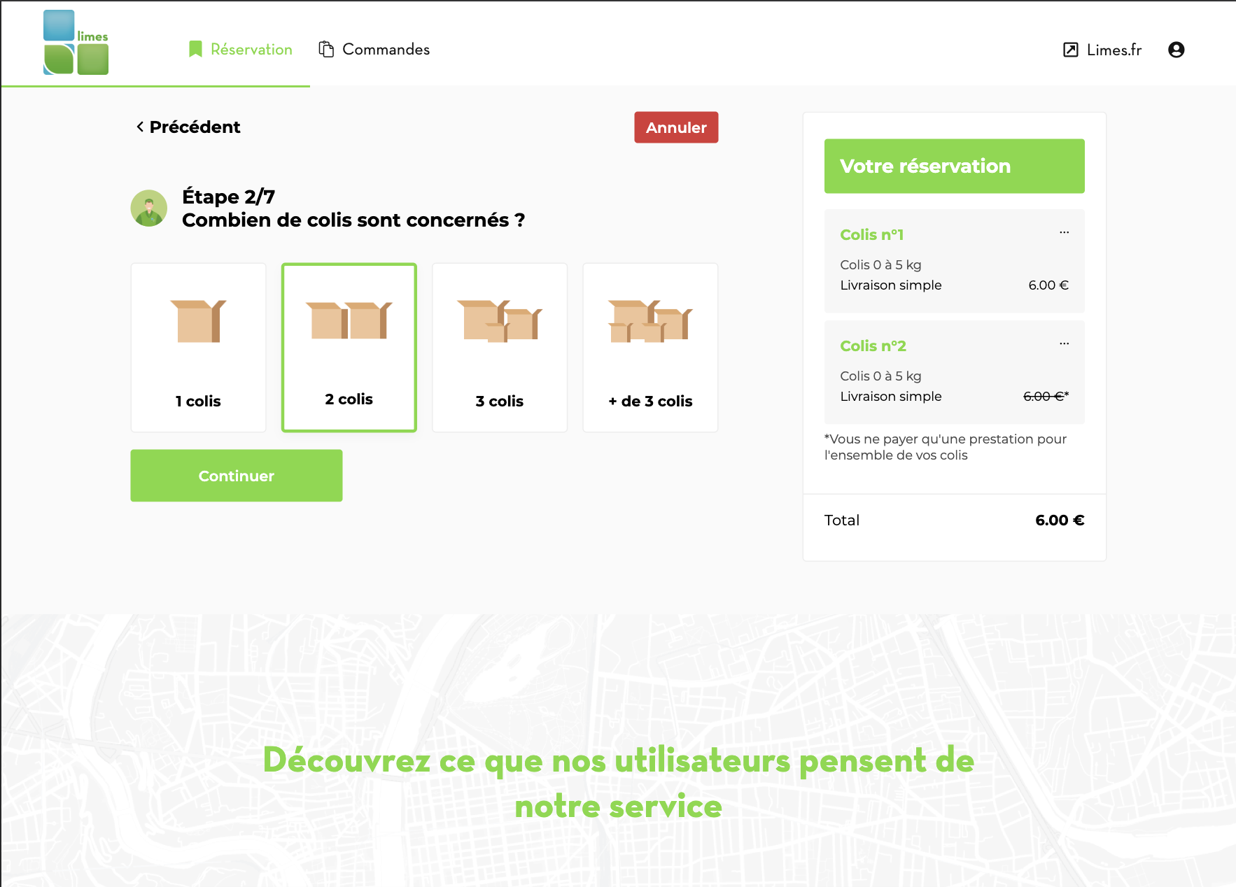 Limes Lyon Expédier ou recevoir un colis
